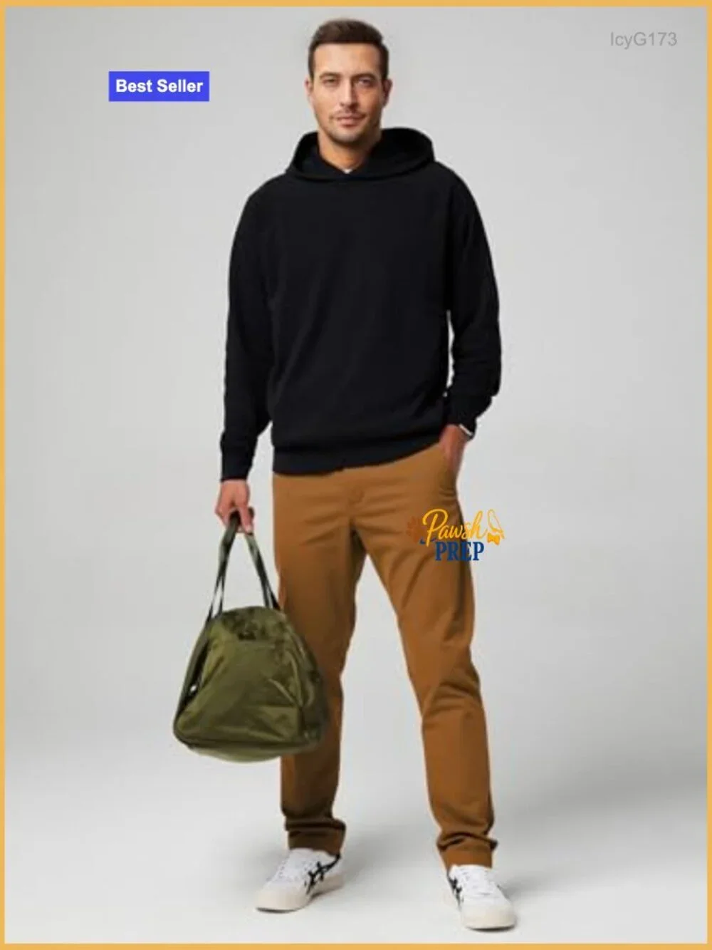 Chino Pants Elastic Waist Tapered Golf Trousers Slim Fit Twill Stretch Cotton